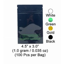 Zippered Bag 4.5 Inch X 3 Inch 1 Gram & 0.035oz