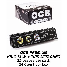 OCB Premium King Slim Tips Attached