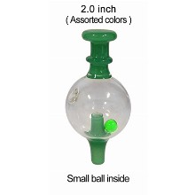 2 Inch Glass Carb Cap With Small Ball Inside