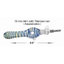 6 Inch Nectar Collector 10 mm Mini With Titanium Nail