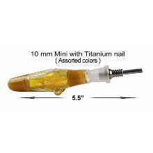 5.5 Inch Brown Nectar Collector 10 mm Mini With Titanium Nail