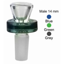 Blue Green Grey Bowl Peace Male 14 mm