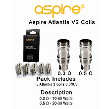 Aspire Atlantis V2 Coils 0.3 Ohm 0.5 Ohm