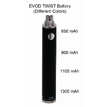 Evod Twist Battery 650mah 900mah 1100mah 1300mah