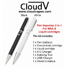 Cloudv Pen Vaporizer 2 In 1 For Wax And Liquid Cartridges