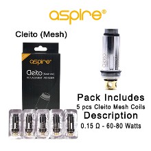 Aspire Cleito mesh Coils 0.15ohm & 60 80w