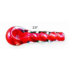 2.5 Red Spiral Hand Pipe
