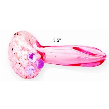 3.5 Inch Pink Glass Pipe