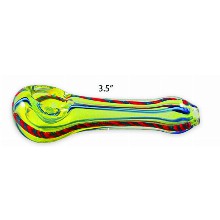 3.5 Inch Green red blue Glass Hand Pipe
