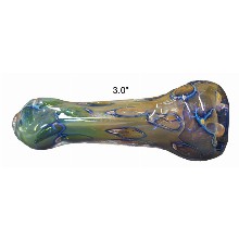 3 Inch Green blue Glass Hand Pipe