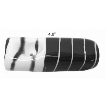 4 Inch Square Black And White Hand Pipe