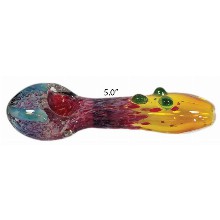 5 Inch Yellow red Glass Pipe