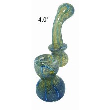 4 Inch Green And Blue Bubbler