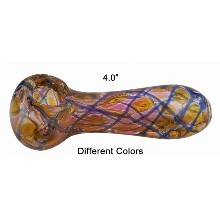 4 Inch Pink blue Hand Pipe