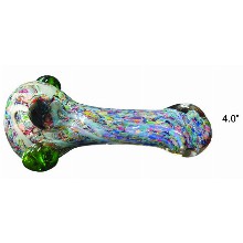 4 Inch Green blue Glass Hand Pipe