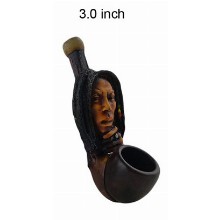 3 Inch Man Face Wooden Pipe