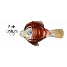 3 Inch Red Fish Chillum