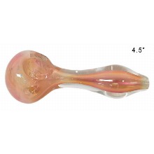 4.5 Inch Golden Rose Glass Hand Pipe