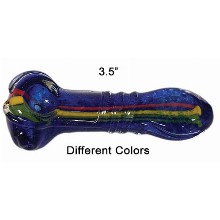 3.5 Inch Blue Glass Hand Pipe