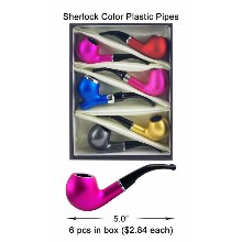 5 Inch Sherlock Color Plastic Pipes