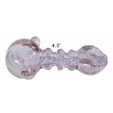 4.0 Inch Glass Hand Pipe 3 Rings Style