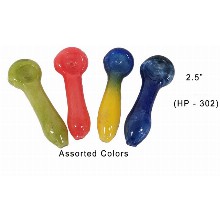 2.5 Inch Assorted Colors Glass Hand Pipe 4820