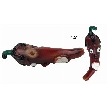 4.5 Inch Pepper Face Glass Hand Pipe