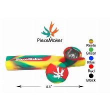 4.5 Inch Piecemaker Silicone Colorful Hand Pipe With Removable Cap