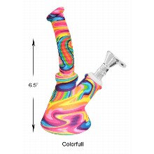 6.5 Inch Colorful Silicone Water Pipe