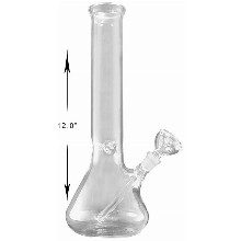 12 Inch Clear Glass Water Pipe