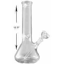 10 Inch Clear Glass Water Pipe