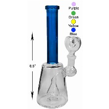 8.5 Inch Blue clear Glass Water Pipe