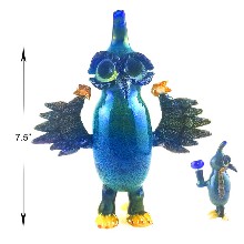 7.5 Inch Blue Owl Water Pipe