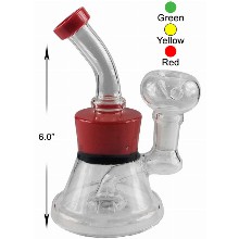 6 Inch Red Percolator Water Pipe