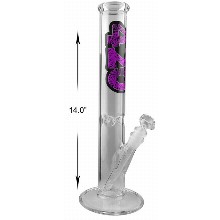14 Inch Purple 420 Straight Shooter Water Pipe