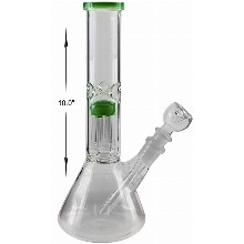 10 Inch Green Percolator Beaker Water Pipe