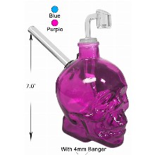 7 Inch Skull Water Pipe With 4mm Banger