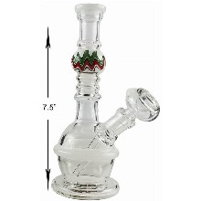 7.5 Inch Clear Glass Water Pipe