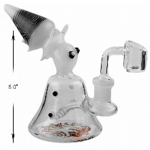 6.0 Inch White And Black Dab Rig