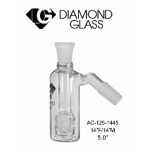 14 Inch Female & Male 5 Inch Diamond Glass Clear Ash Catcher