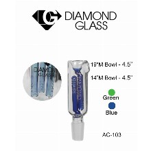 14 & 19 M Bowl 4.5 Inch Diamond Glass Ash Catcher