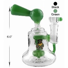 6 Inch Green Perc Water Pipe