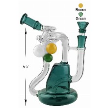 8 Inch Green Perc Water Pipe