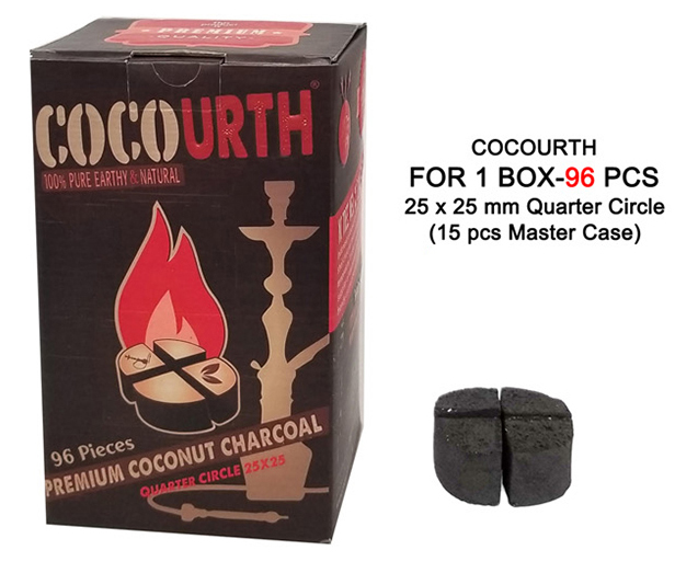 Cocourth Slow Burn Charcoal 25mm 96 Pcs