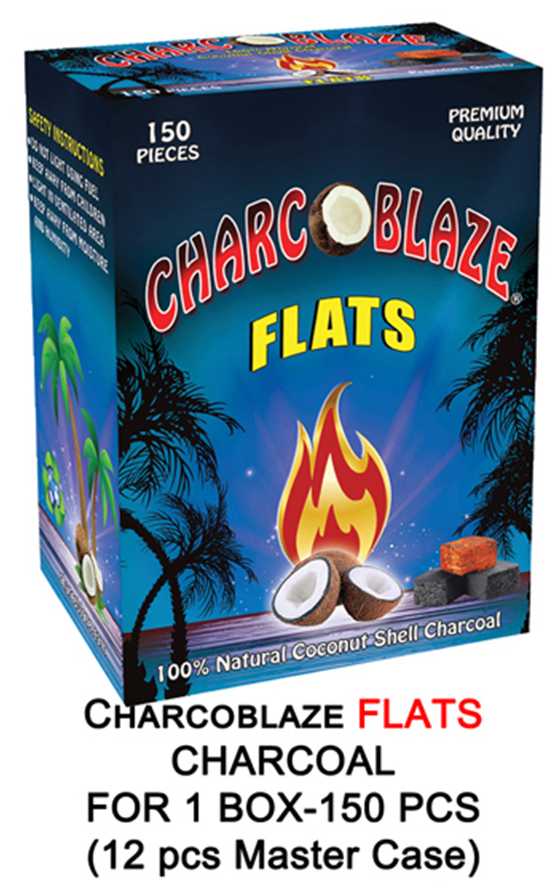Charcoblaze Slow Burn Flats Charcoal 1 Box 150 Pcs
