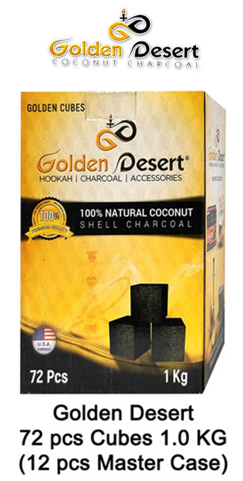 Golden Desert Charcoal Cubes 1 Kg 72 Pcs