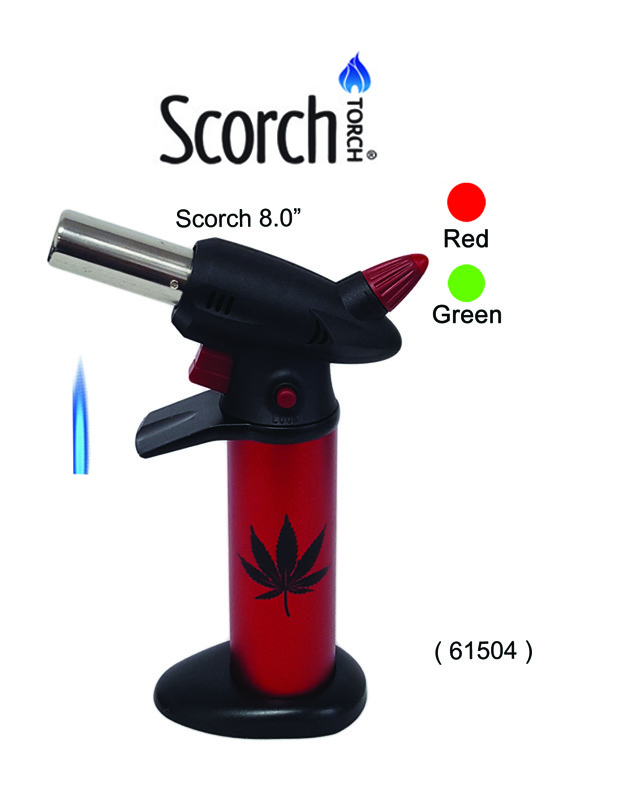 8.0 Inch Red Scorch Torch With Adjustable Flame And Safety Lock