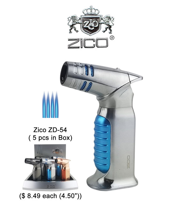 4.5 Inch Zico Zd 54 Quad Flames Torch Lighter