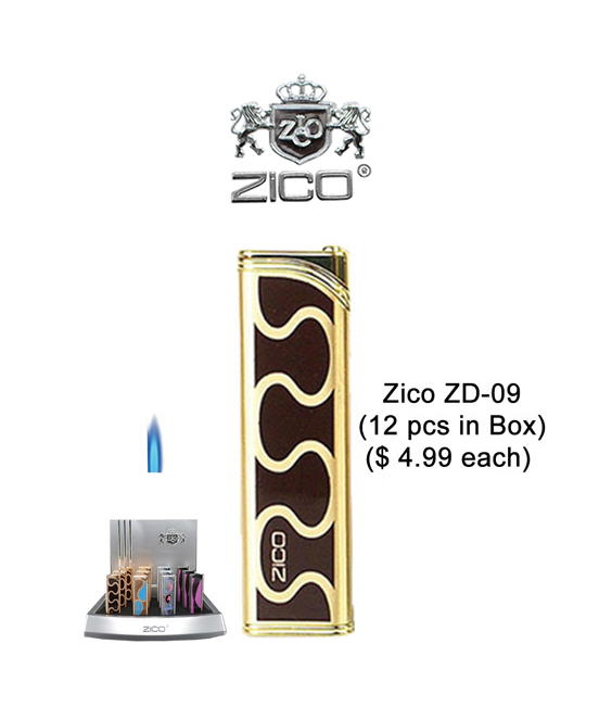 Zico Zd 09 original Butane Refillable Wind proof Flame Lighter