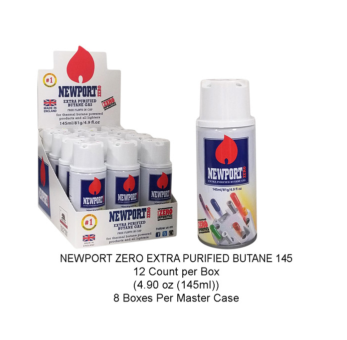 Newport Zero Extra Purified Butane 145 4.90oz